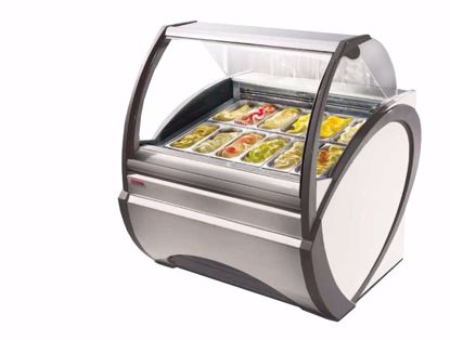 Schepijsvitrine DORADO 12 ICE WIT - Oscartielle - (met rolgordijn)